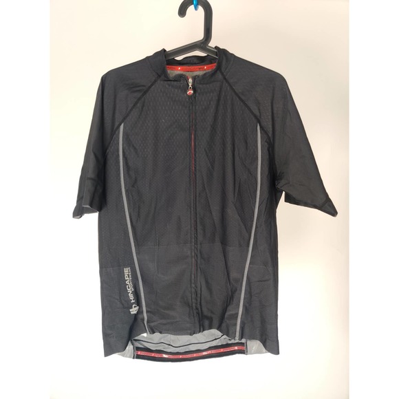 (V) HINCAPIE SPORTWEAR MEN'S FULL ZIP Cycling Jersey SS LARGE CANADA MADE BLACK - Picture 2 of 9